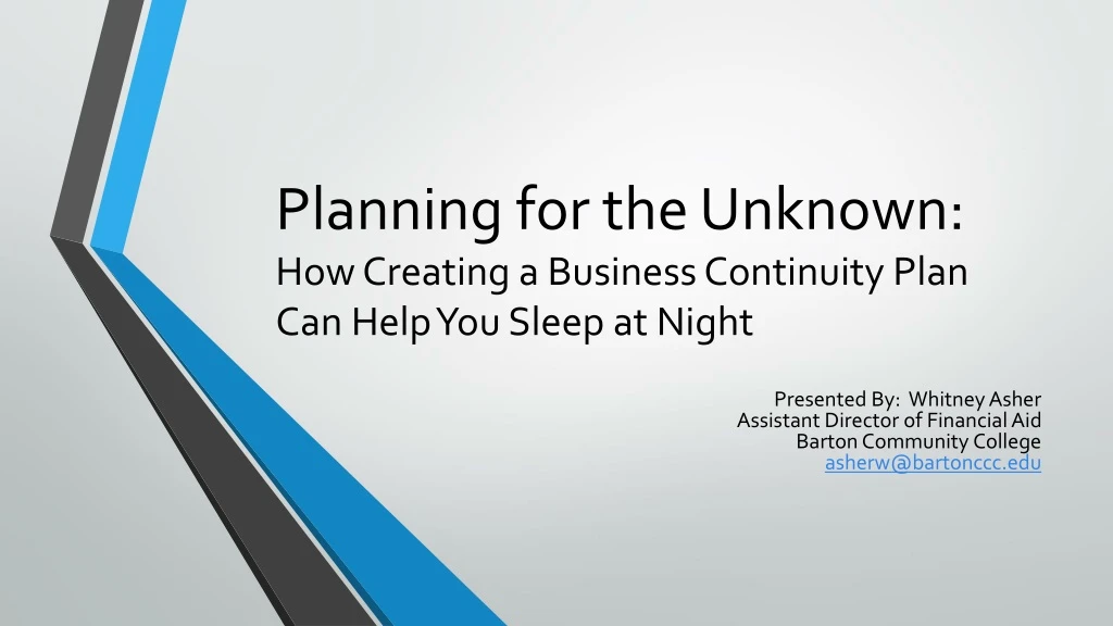 planning for the unknown how creating a business continuity plan can help you sleep at night