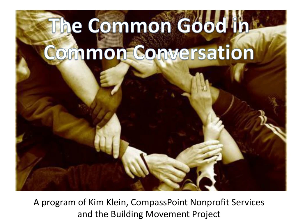 the common good in common conversation