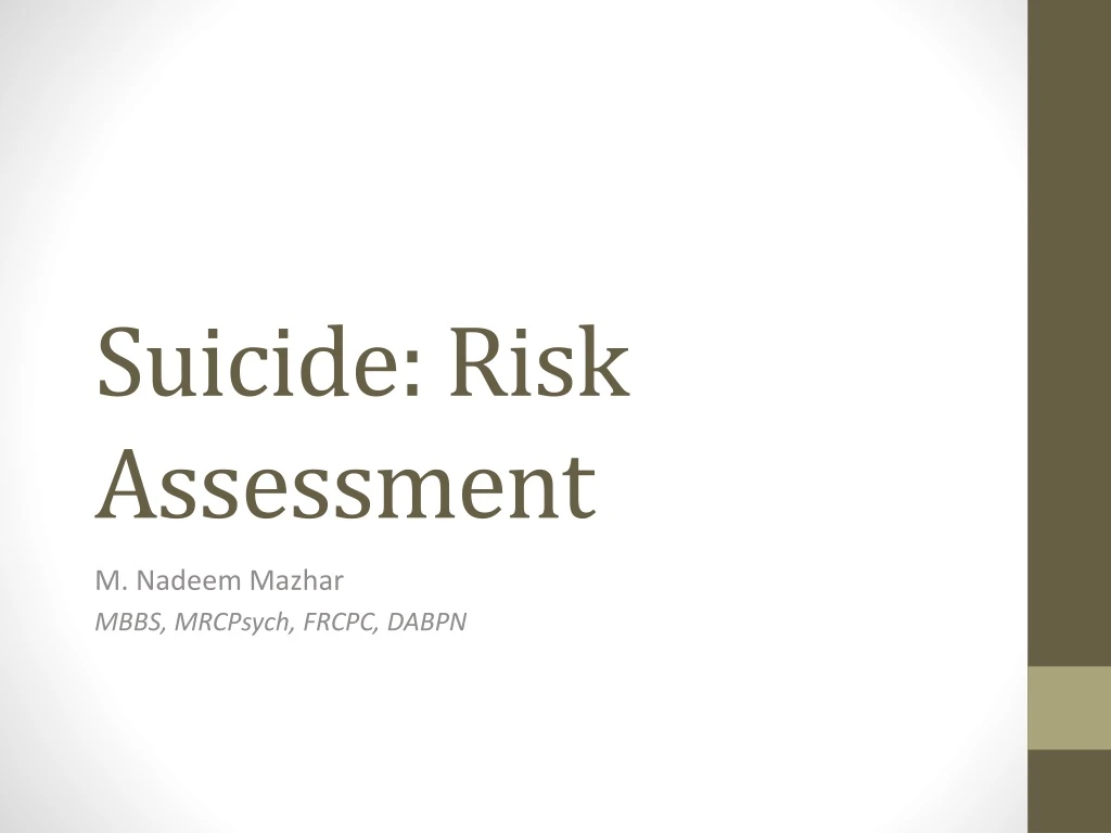 suicide risk assessment