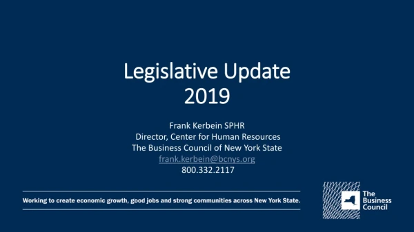 Legislative Update 2019
