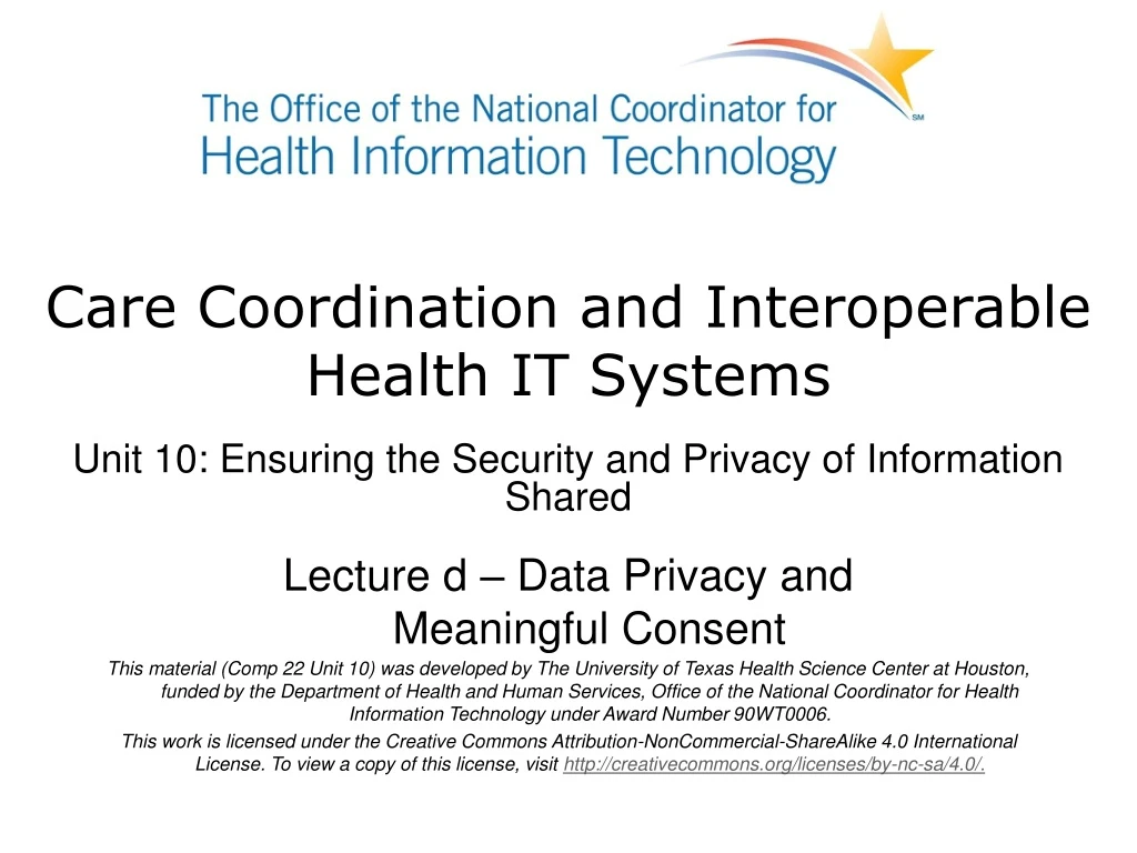 care coordination and interoperable health it systems