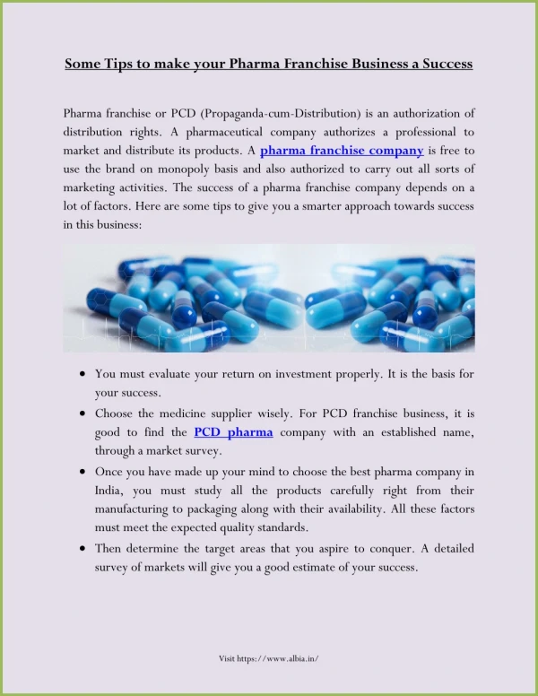 Some Tips to make your Pharma Franchise Business a Success