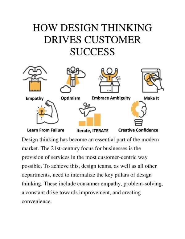 how design thinking drives customer success