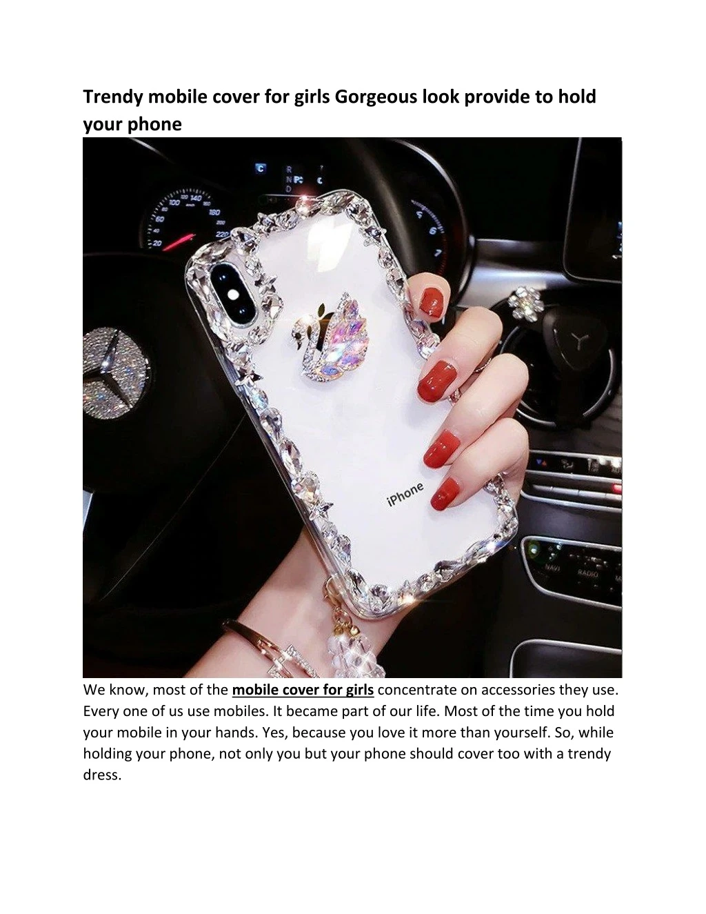 trendy mobile cover for girls gorgeous look