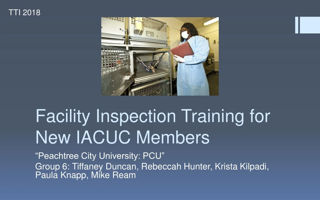 facility inspection training for new iacuc members