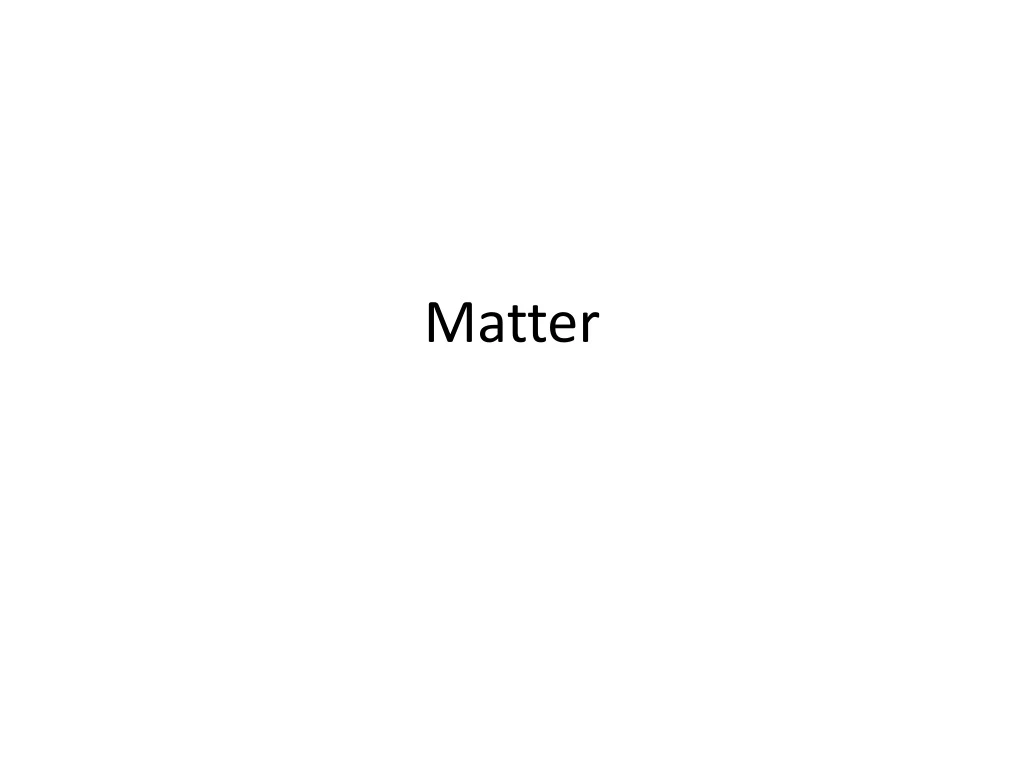 matter