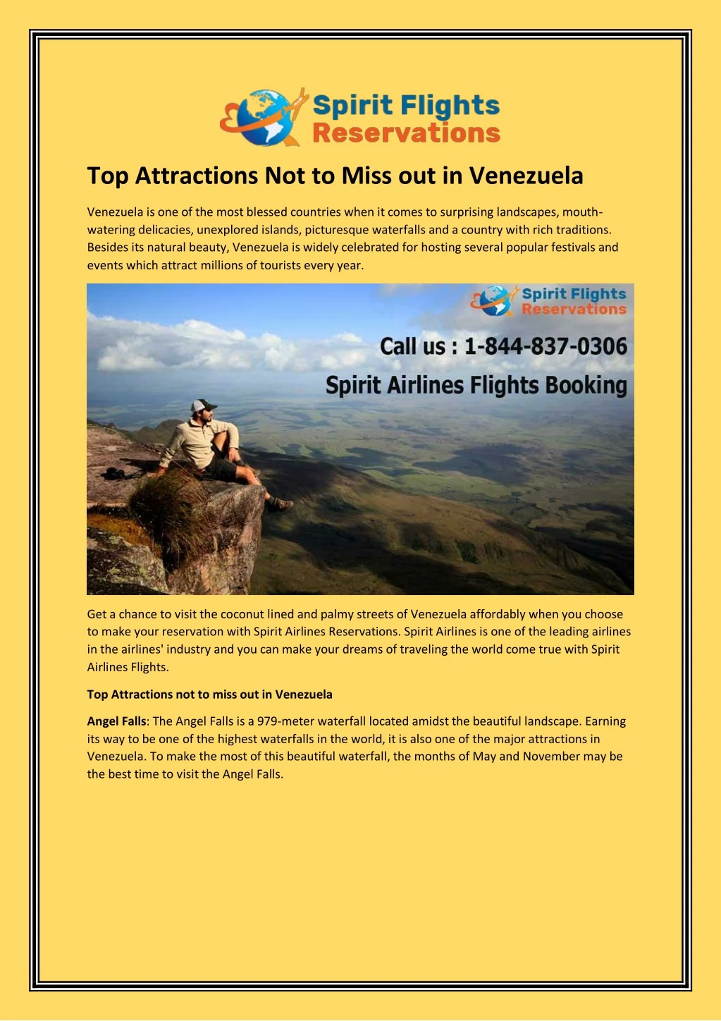 top attractions not to miss out in venezuela