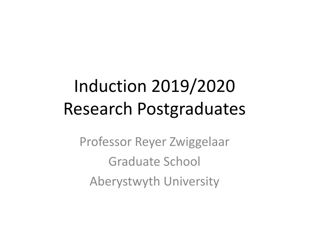 induction 2019 2020 research postgraduates