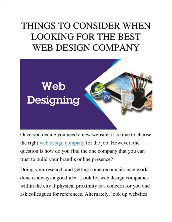 things to consider when looking for the best
