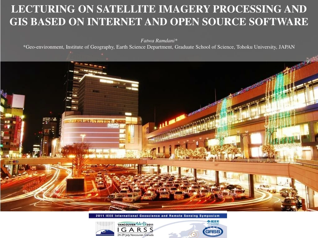 lecturing on satellite imagery processing