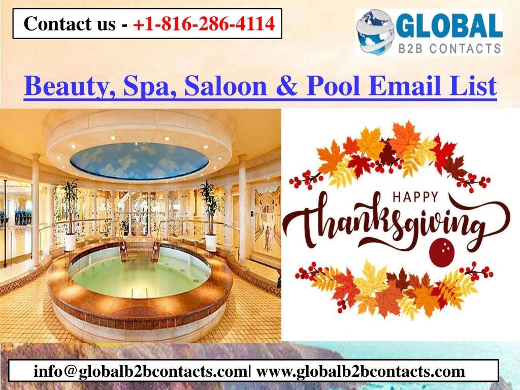 beauty spa saloon pool email list