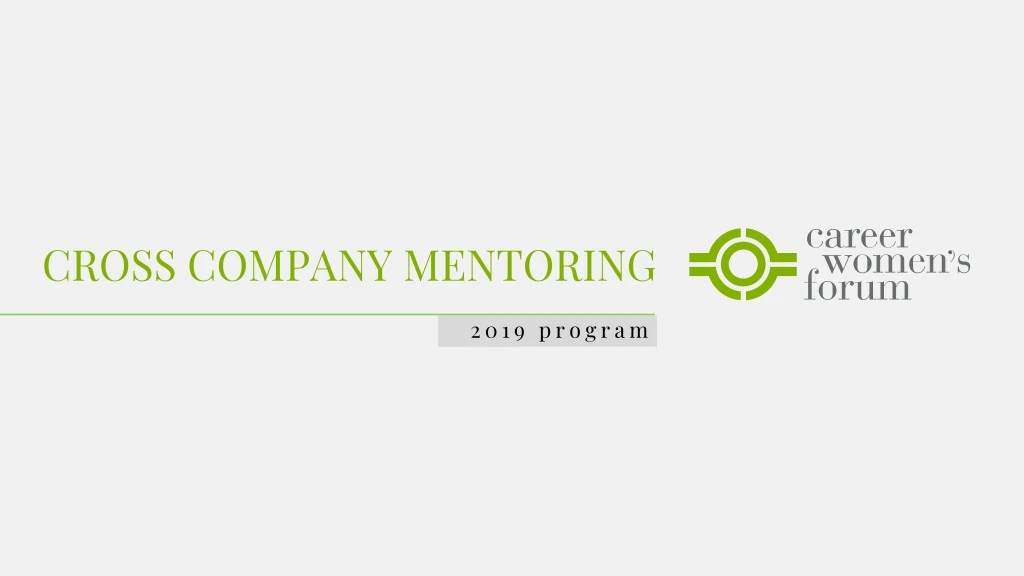 cross company mentoring