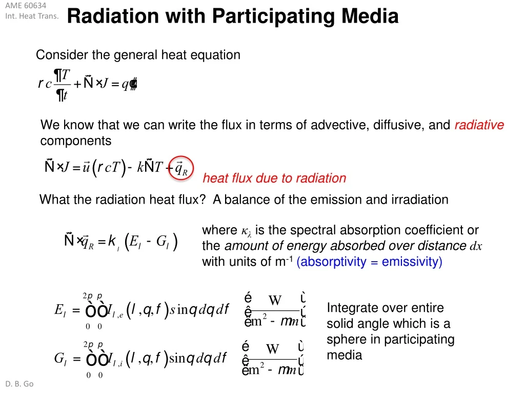 radiation with participating media