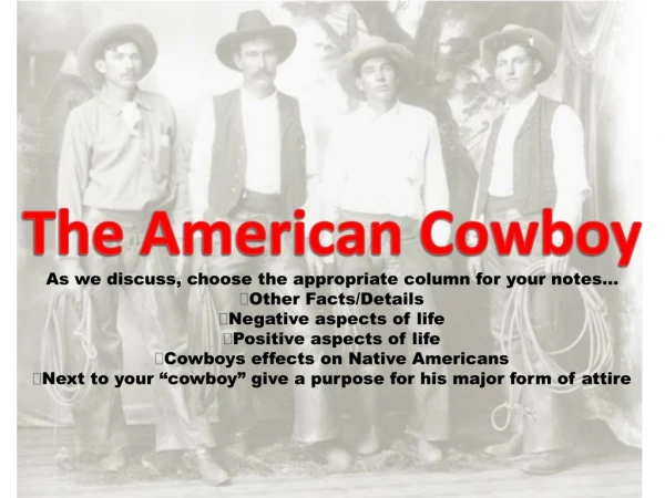 The American Cowboy