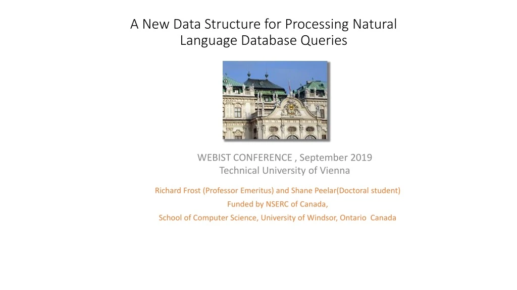 a new data structure for processing natural language database queries