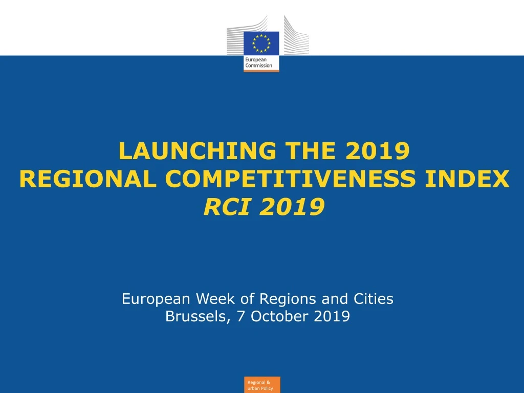 launching the 2019 regional competitiveness index rci 2019