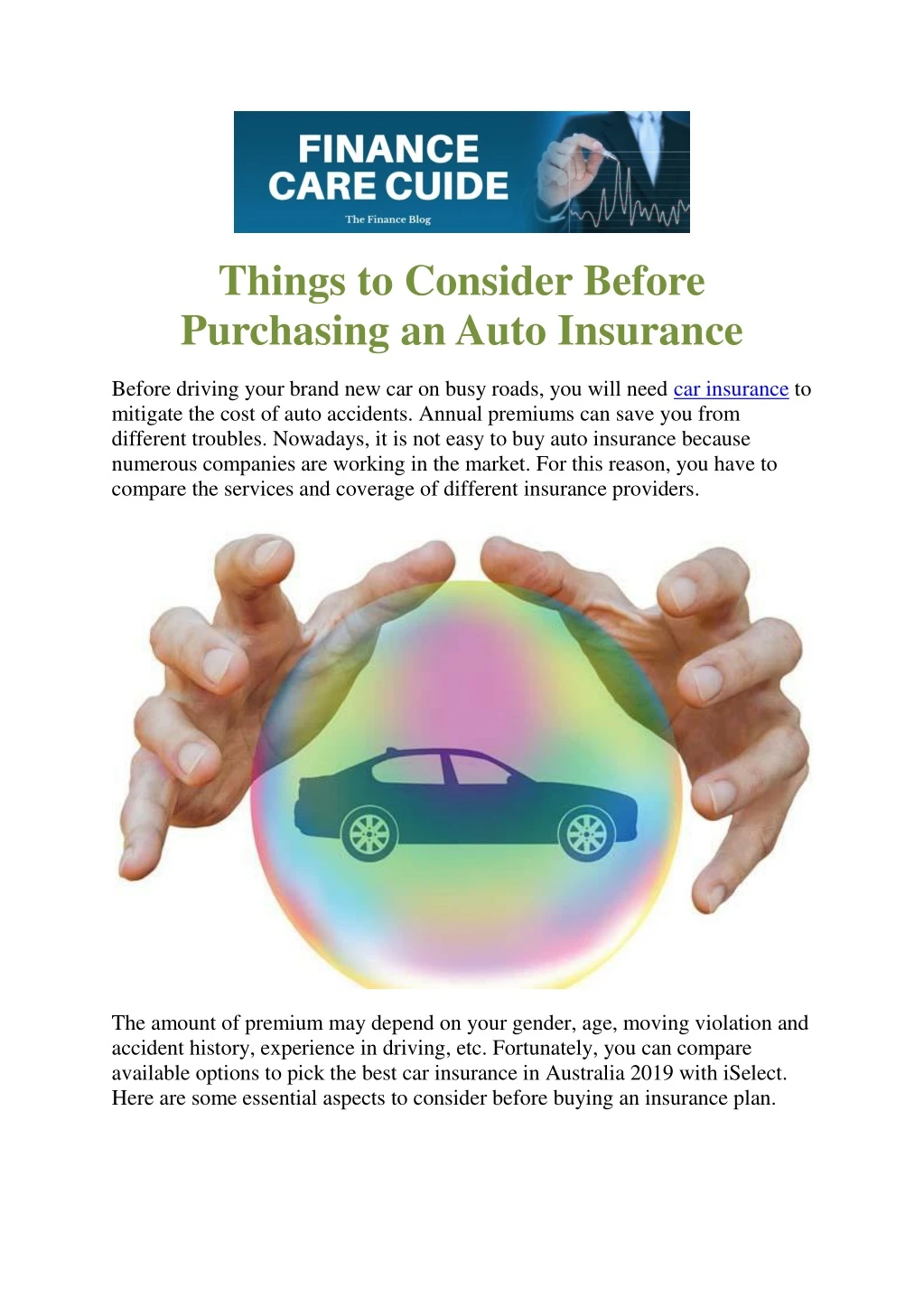 things to consider before purchasing an auto