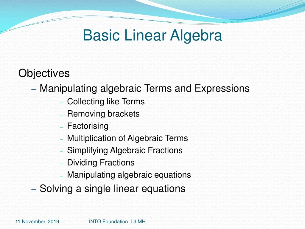 basic linear algebra