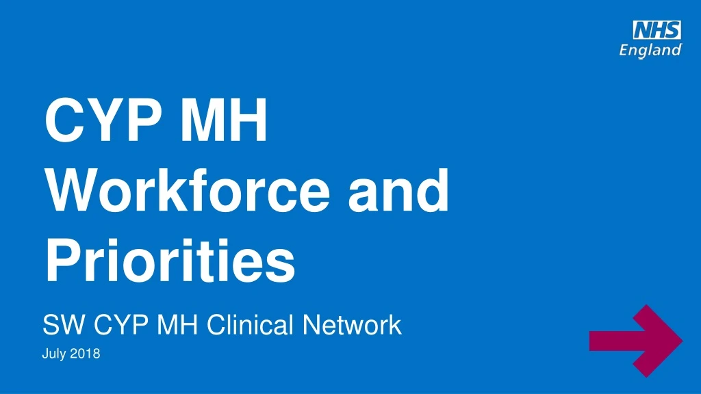 cyp mh workforce and priorities