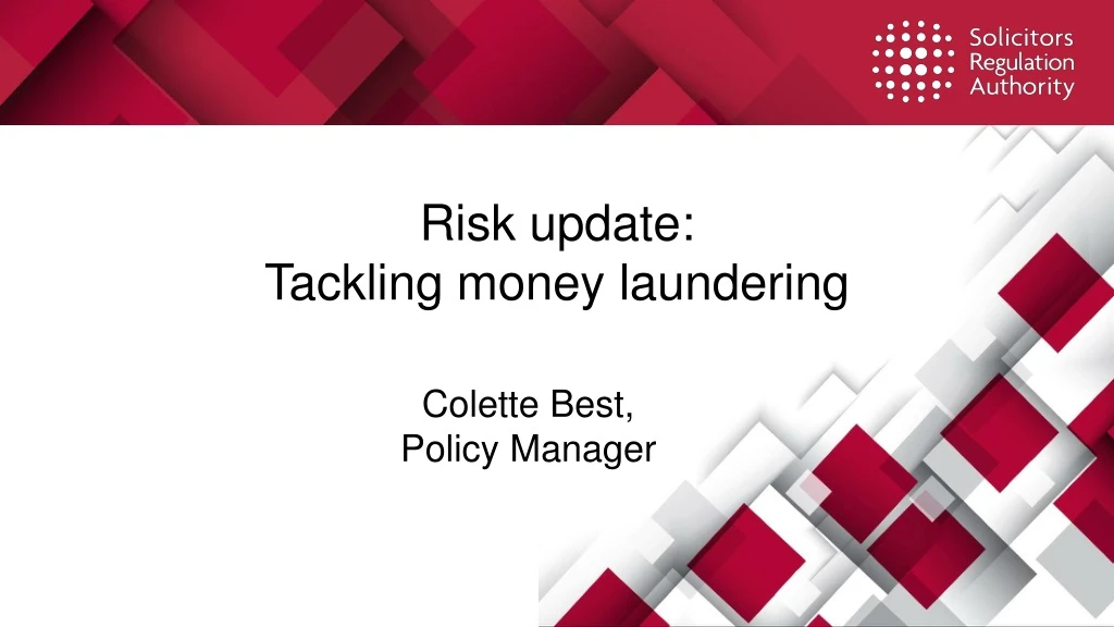 risk update tackling money laundering