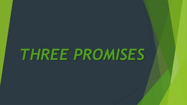 THREE PROMISES