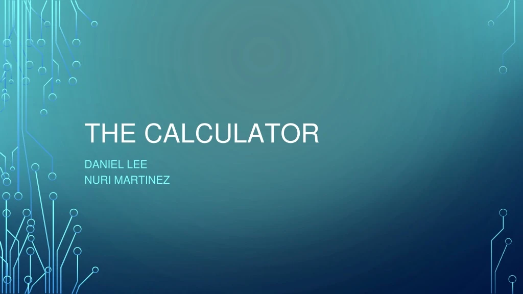 the calculator