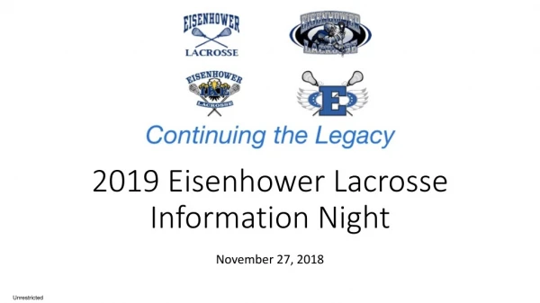 2019 Eisenhower Lacrosse Information Night