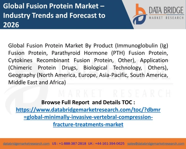 Global Fusion Protein Market – Industry Trends and Forecast to 2026