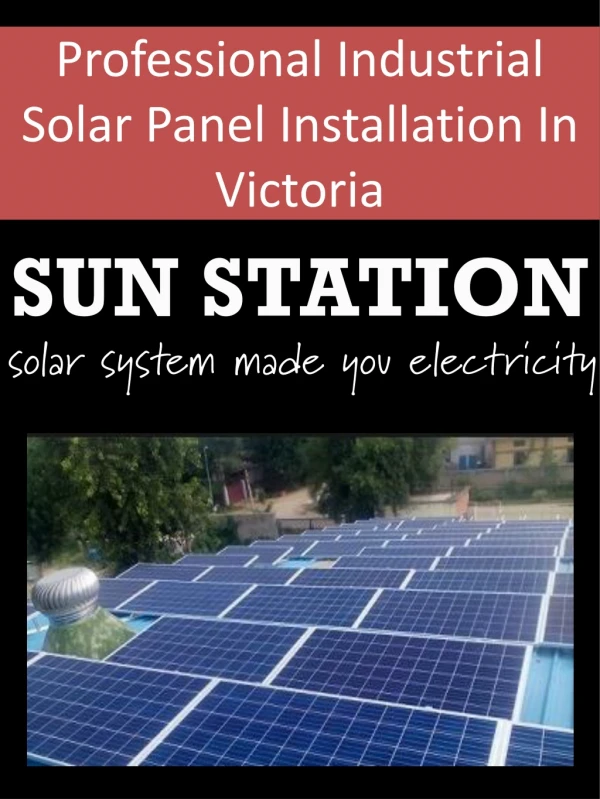 professional industrial solar panel installation in victoria