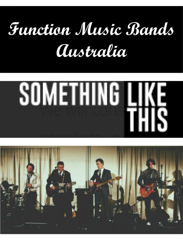 function music bands australia