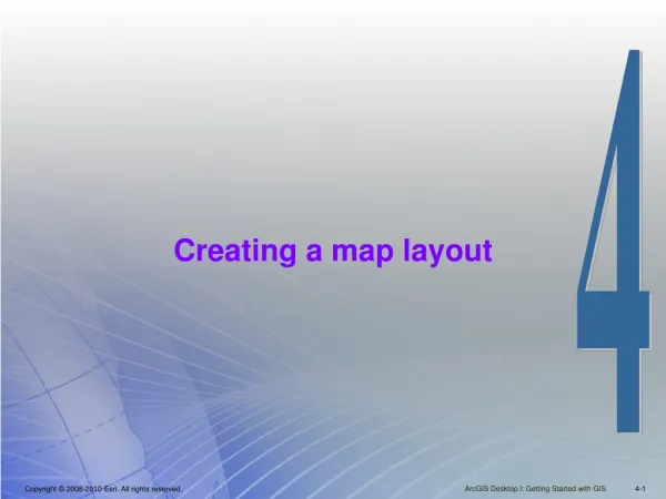 Creating a map layout