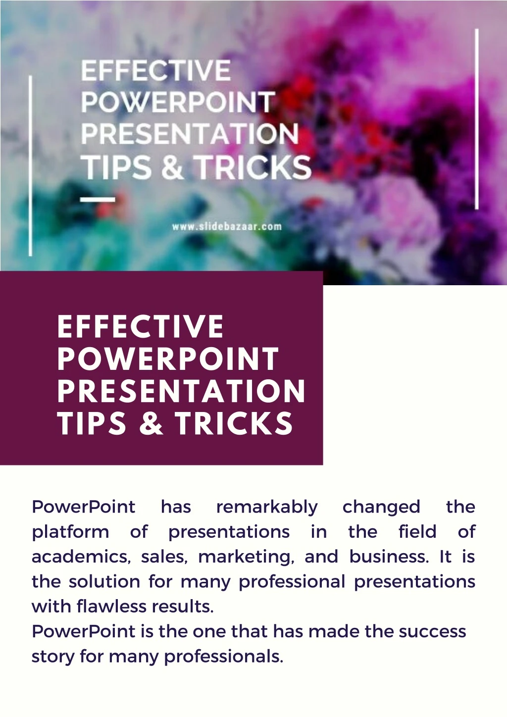 effective powerpoint presentation tips tricks