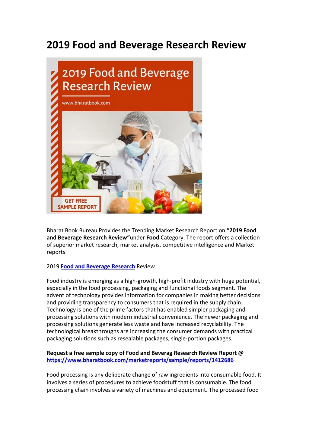 2019 food and beverage research review