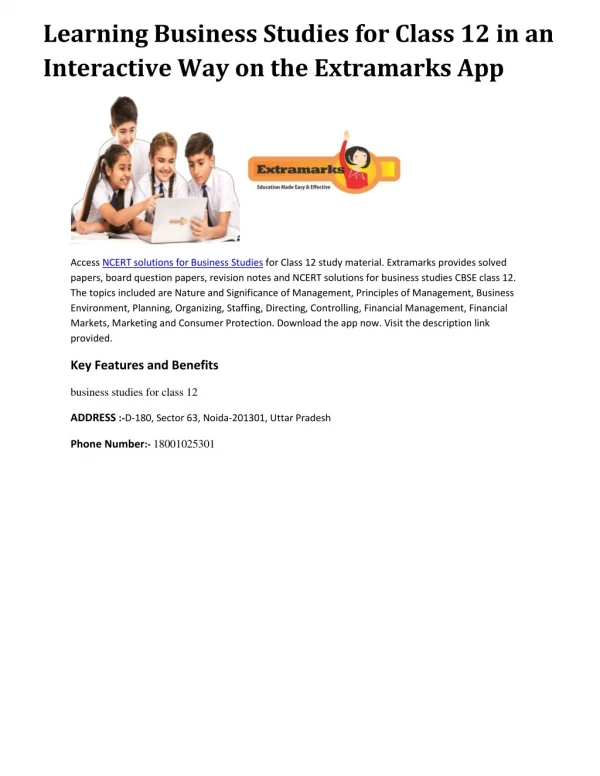 learning business studies for class