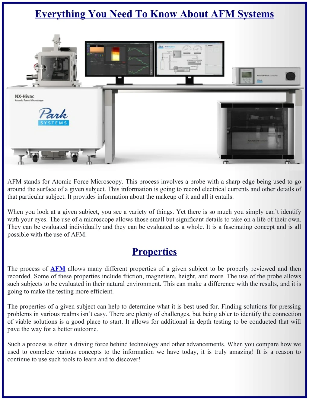 everything you need to know about afm systems