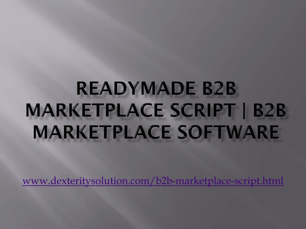 readymade b2b marketplace script b2b marketplace software