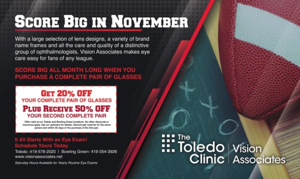 Special Discount on Eyeglasses - Score Big in November