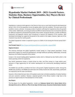 Hypodontia Market Research Report 2019
