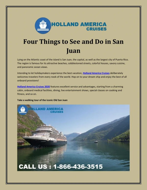 Four Things to See and Do in San Juan