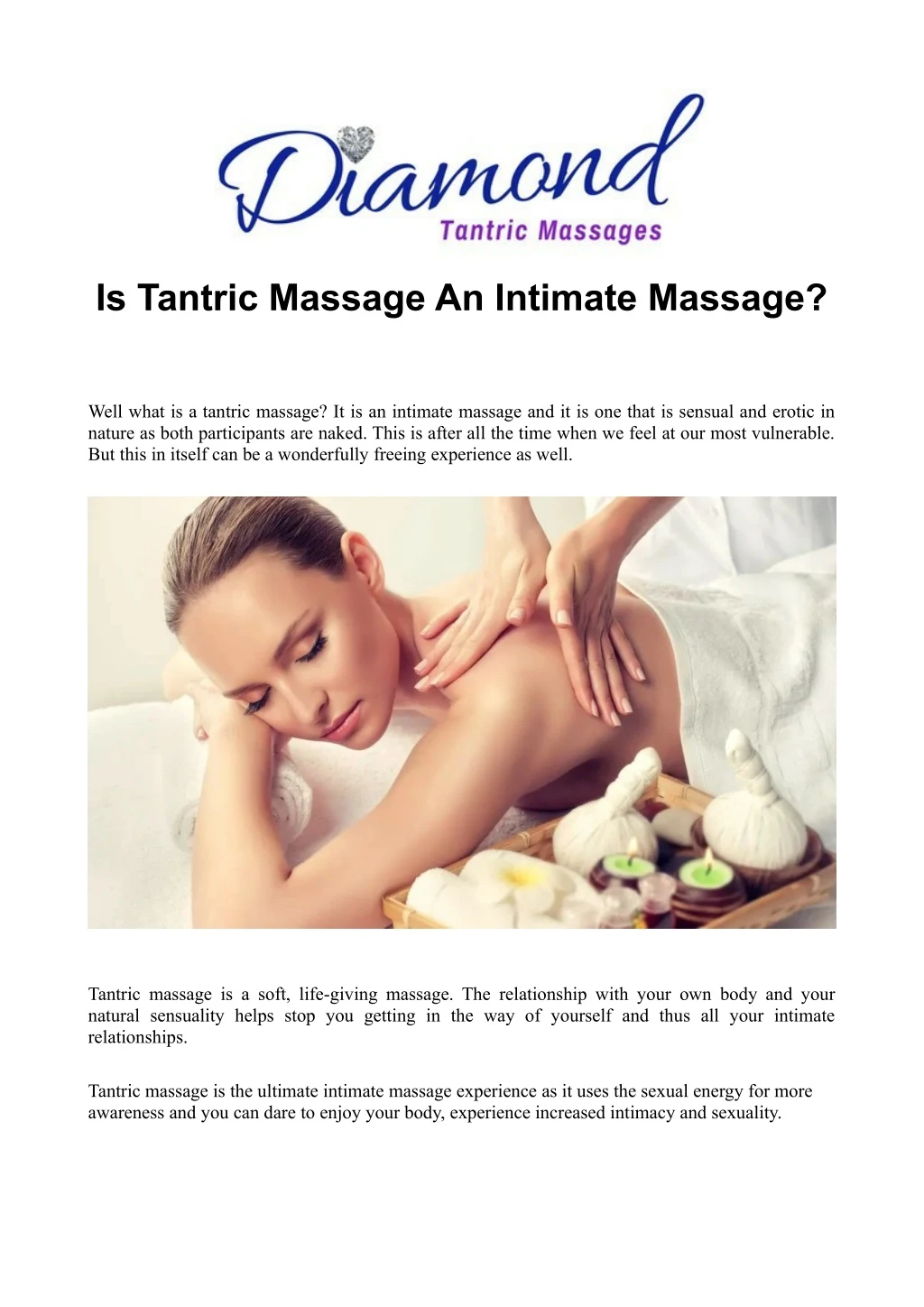 is tantric massage an intimate massage