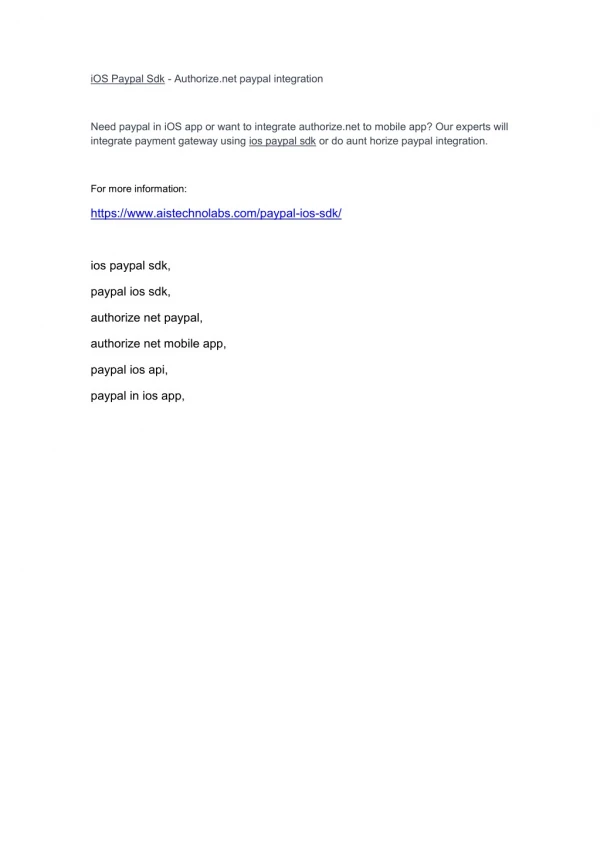 ios paypal sdk authorize net paypal integration