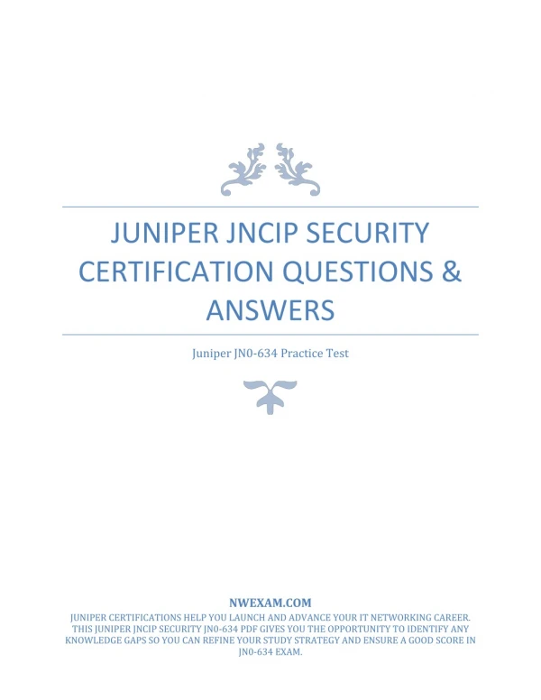 juniper jncip security certification questions