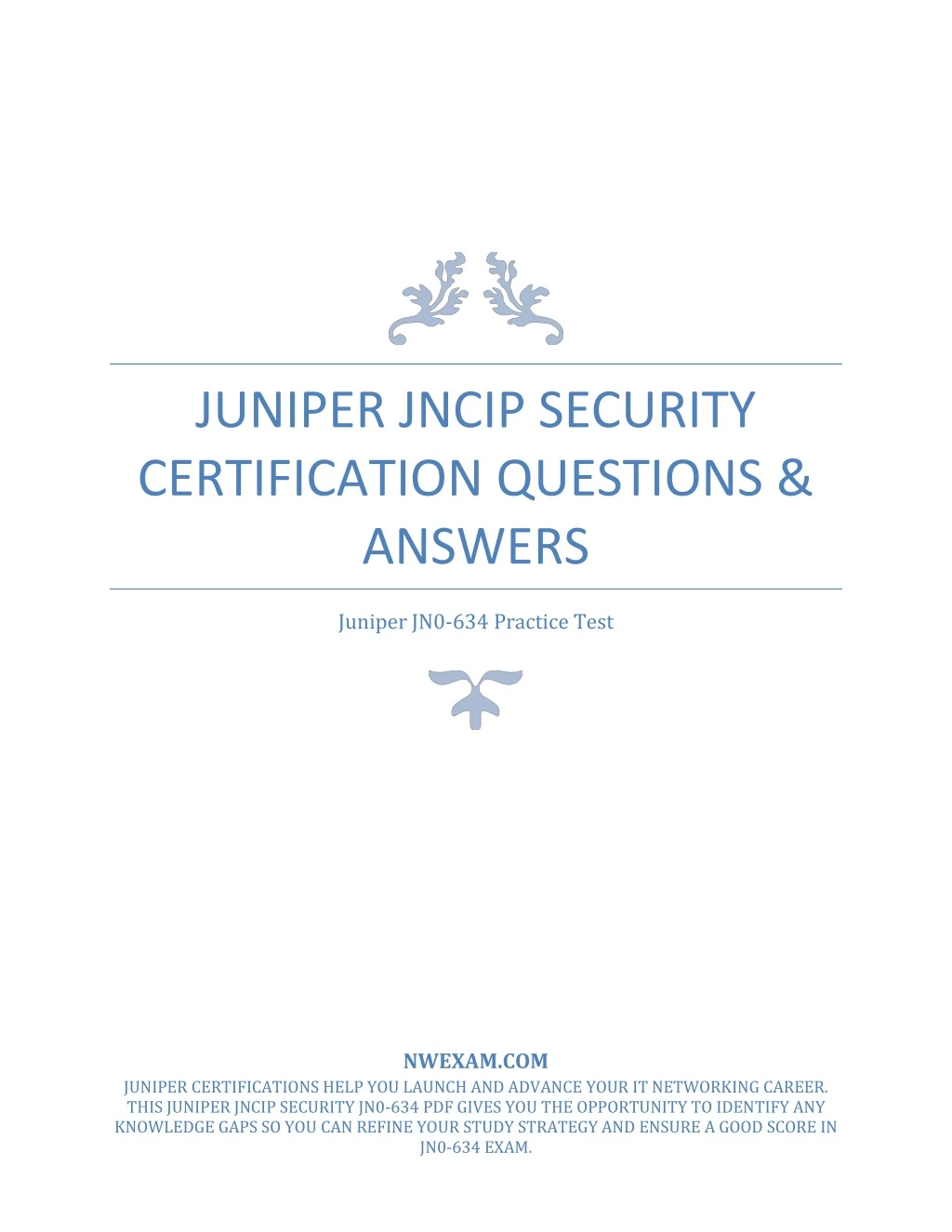 juniper jncip security certification questions