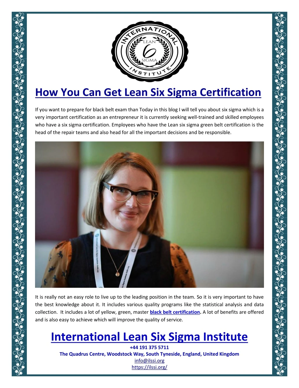 how you can get lean six sigma certification