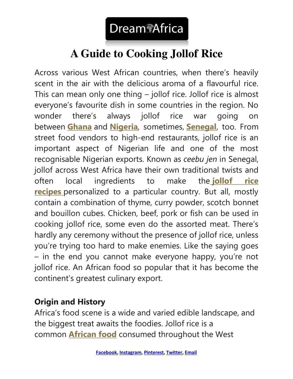 a guide to cooking jollof rice