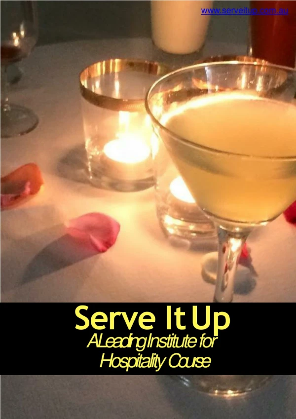 Serve It Up- Leading Institute for Hospitality Course