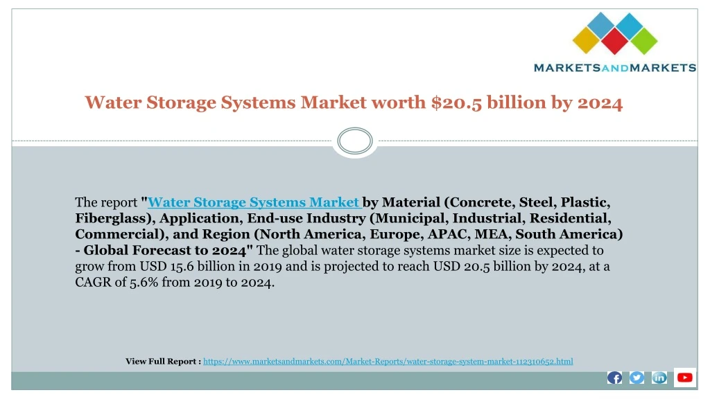 water storage systems market worth 20 5 billion by 2024