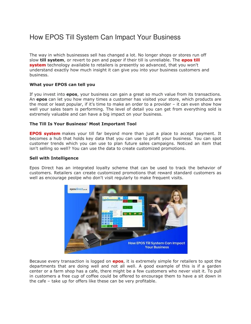 how epos till system can impact your business