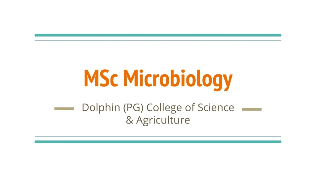 msc microbiology