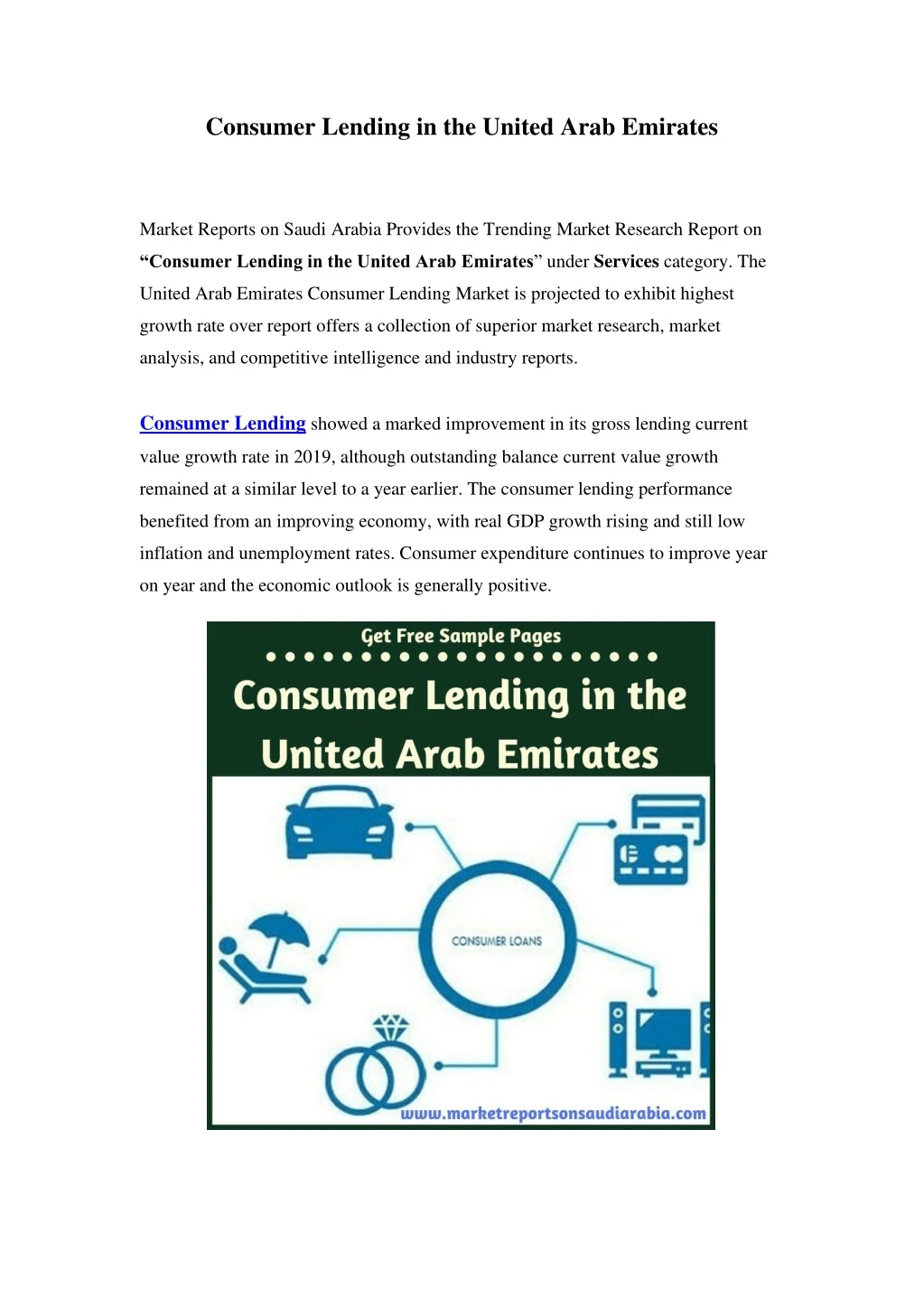consumer lending in the united arab emirates